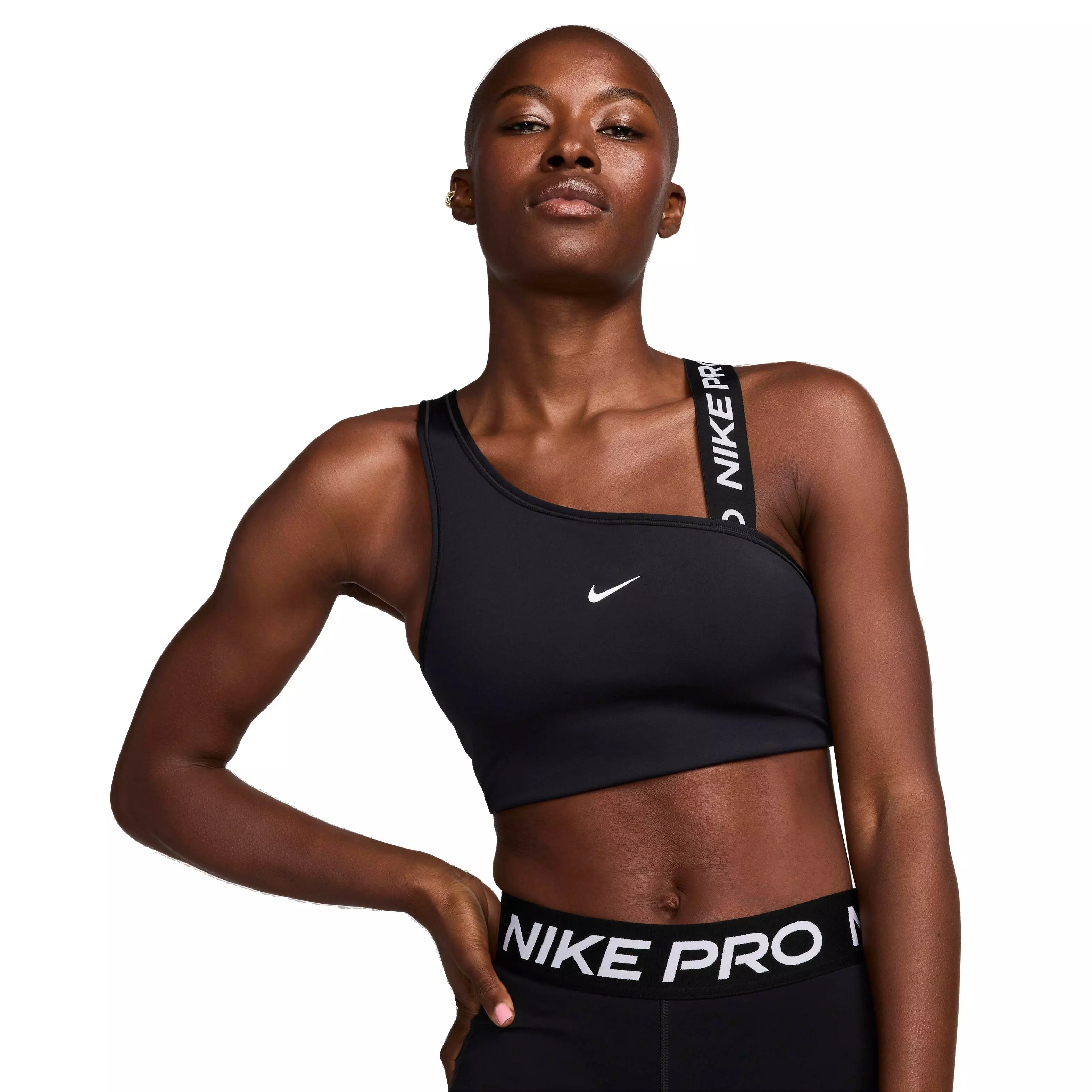 Nike Women's Pro Swoosh MS Asymmetrical Padded Sports Bra